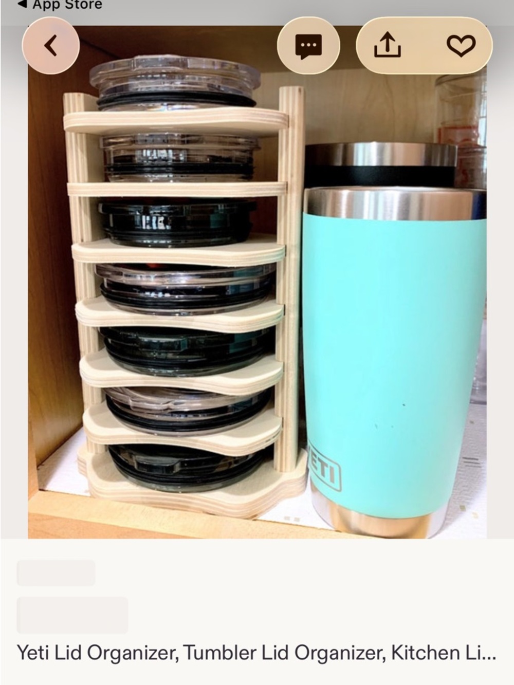 Yeti Tumbler Lid Organizer Rack - Kitchen Lid Storage